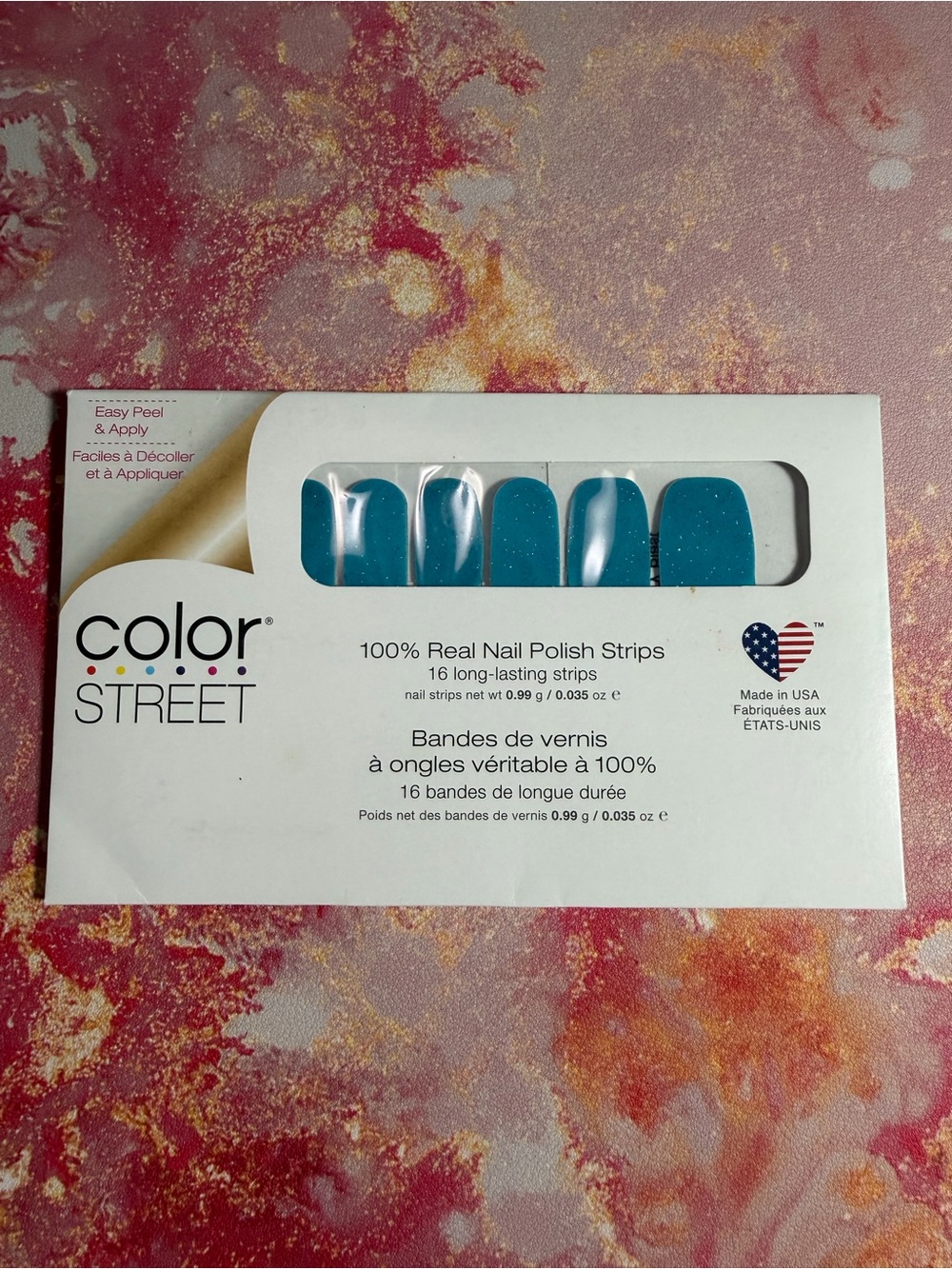 Color Street Blueberry Blast Glitter Nail Strips